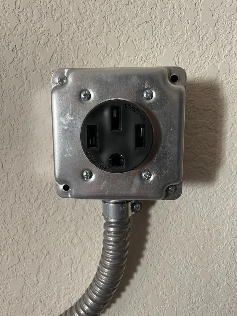 NEMA 14-50 outlet installed for Electrical Panel Upgrade in San Castle
